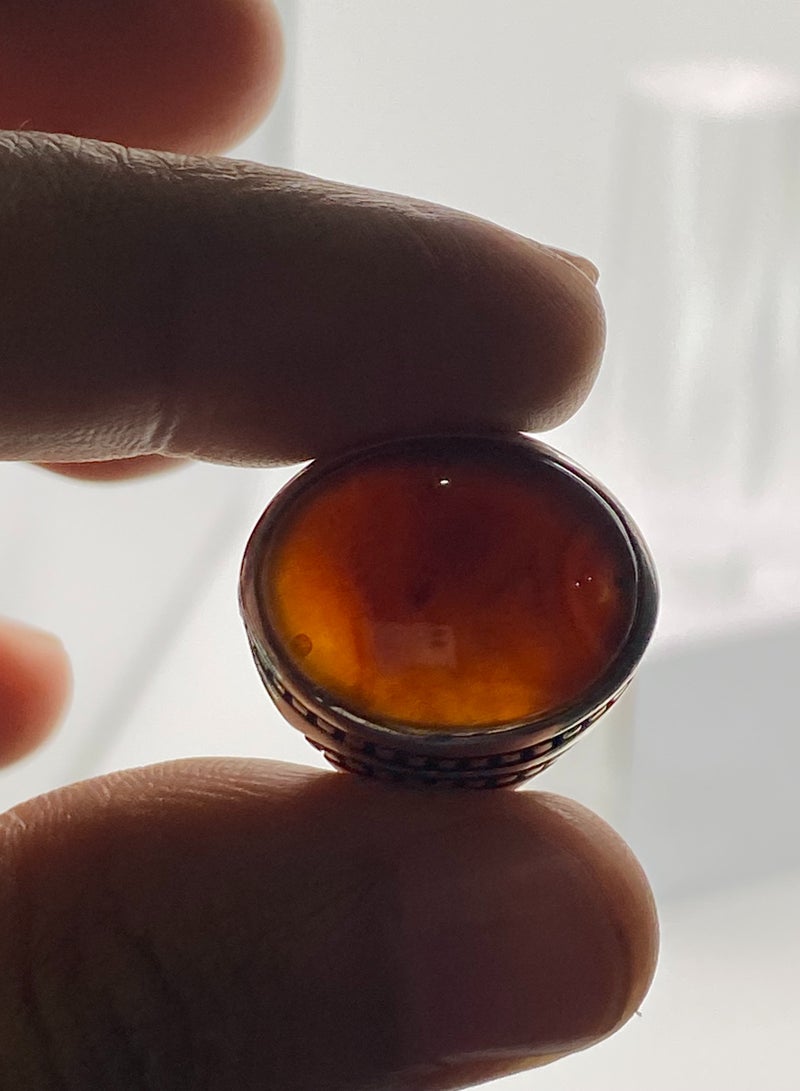 Beauenty Men's Silver Ring Genuine Natural Yemeni Agate 925 Sterling Silver Royal Gemstone New Turkish Crafted Rings Gift, Sterling Silver Suitable for Gifting to Men Luxurious Packaging Luxury Men's Gifts B - Image 5