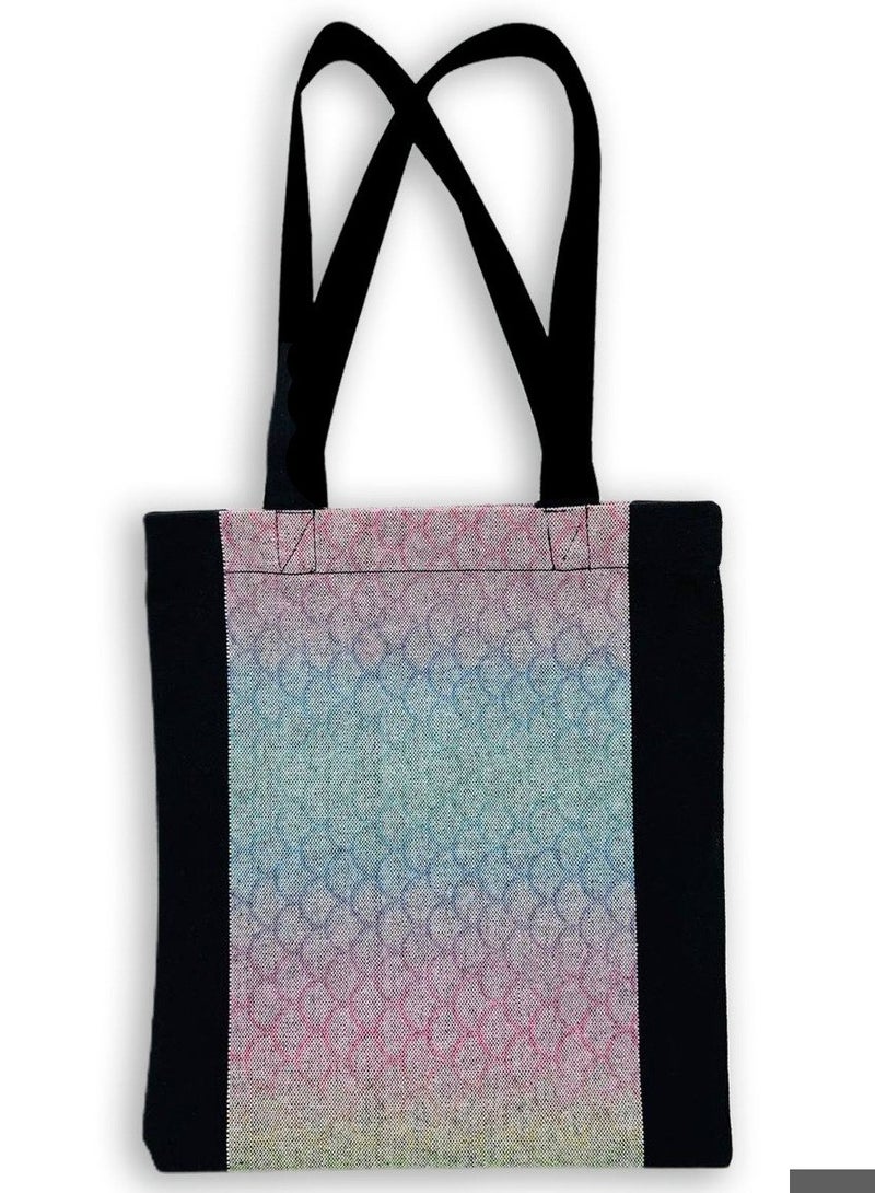 Gharibo Bags Color gradation casual printed linen tote bag - Image 1