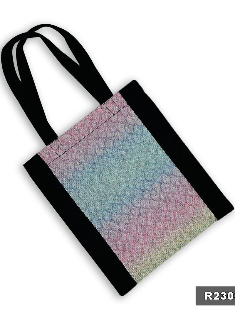 Gharibo Bags Color gradation casual printed linen tote bag - Image 2
