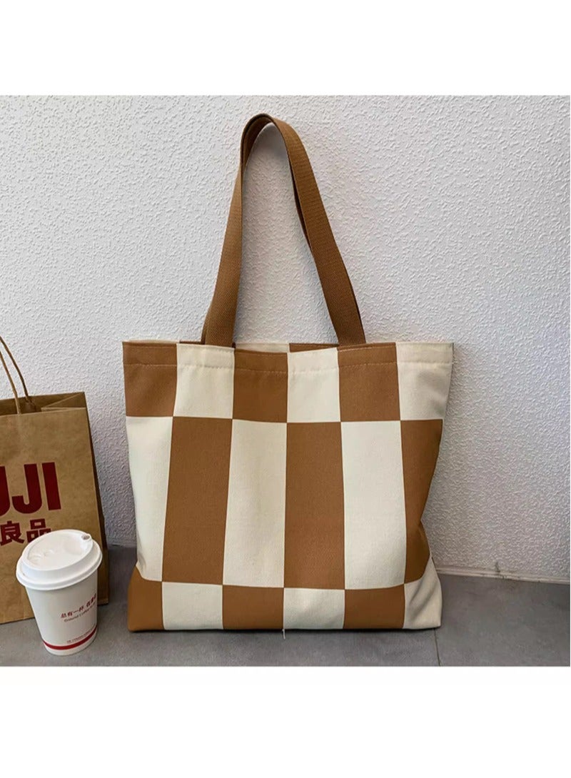 Women's Shoulder Tote Bag Canvas Handbag For Women Large Capacity Bucket Bag Fashionable Travel Messenger Shoulder Bag for Ladies Girls College Students - Image 2