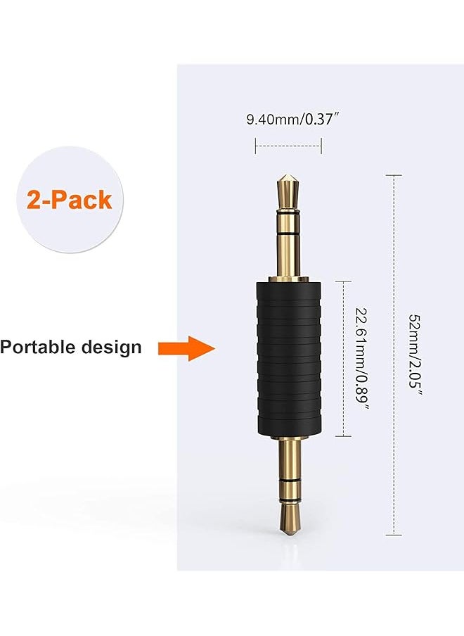 CableCreation - Pack 3.5Mm 1 8 Stereo Jack To 3.5Mm Audio Male To Male Adapter Connectors Gold Plated Compatible With For Taotronics Mpow Bh129 Bluetooth Receiver - Image 1