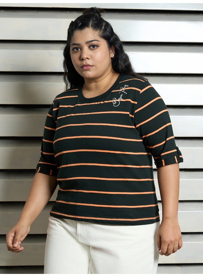 HIGH STAR Women’s Plus Size Regular Multicolor T-shirt – Comfortable and Trendy - Image 3