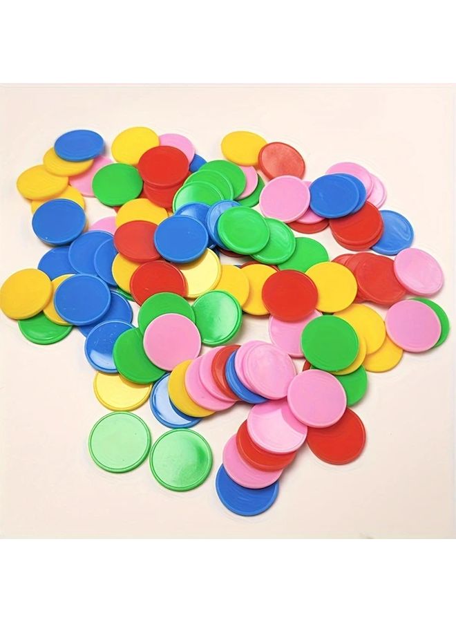 100 قطعة من رقائق العد البلاستيكية الحمراء، وسائل تعليمية للرياضيات لتعلم تفاعلي في العد والفرز - Image 5