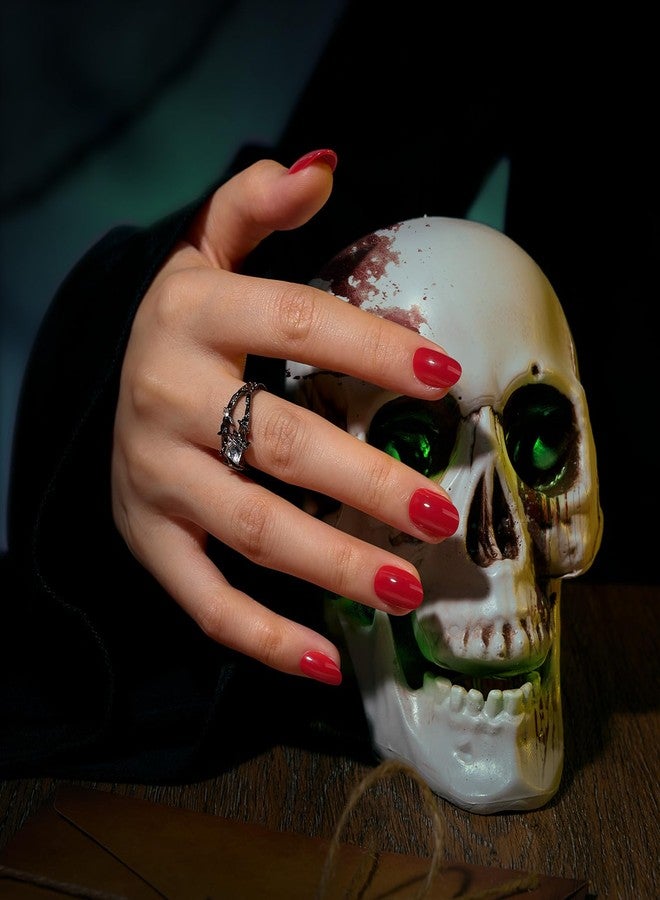 BTArtbox أظافر BTArtbox المضغوطة القصيرة - أظافر حمراء مضغوطة، أظافر مزيفة قصيرة بيضاوية مع لاصق أظافر، أظافر لاصقة طبيعية قابلة لإعادة الاستخدام في 16 حجم مجموعة أظافر جل ناعمة، نبيذ مطبوخ - Image 2