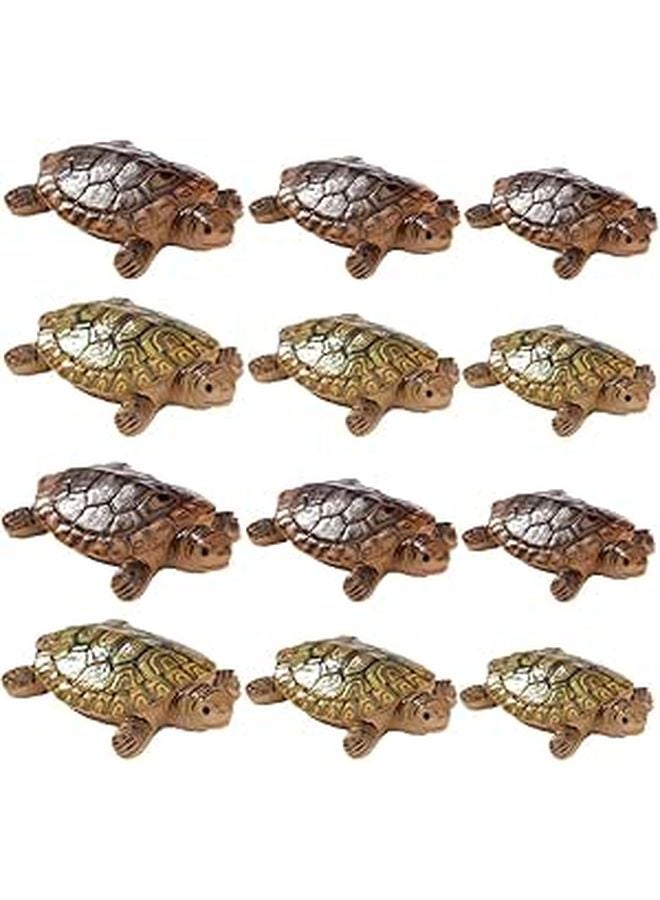 Floating Turtle Figurines 12PCS Small Fish Tank Decorations For Pond And Garden - Image 1