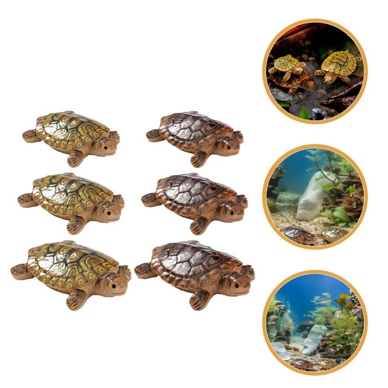 Floating Turtle Figurines 12PCS Small Fish Tank Decorations For Pond And Garden - Image 4