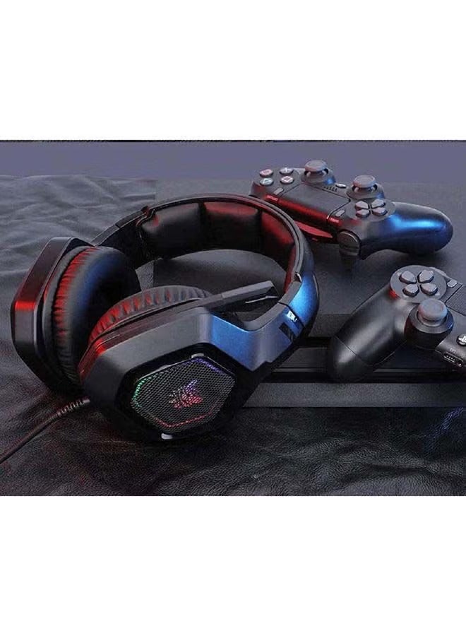 Onikuma K10 Gaming Headset with Surround Sound Pro Noise Canceling Gaming Headphones with Mic & RGB LED Light - Image 4