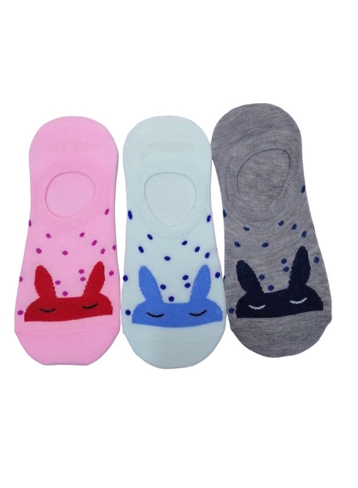 Cotton Winter Loafer Printed  Kids Socks for Boys and Girls Pack of 3 Fashion Pair Multicolour - Image 1