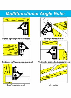 Combination Square 12Inch/300mm, Engineers Set Square, Stainless Steel Angle Ruler, Adjustable Carpentry Square 45/90 Degree with Bubble Level, Measuring Tool for Engineer Carpenter - pzsku/Z3D6BF21DDC67DC0E9FBCZ/45/_/1718784822/fed46242-5b8d-423b-9b91-2cb5e8d19da9