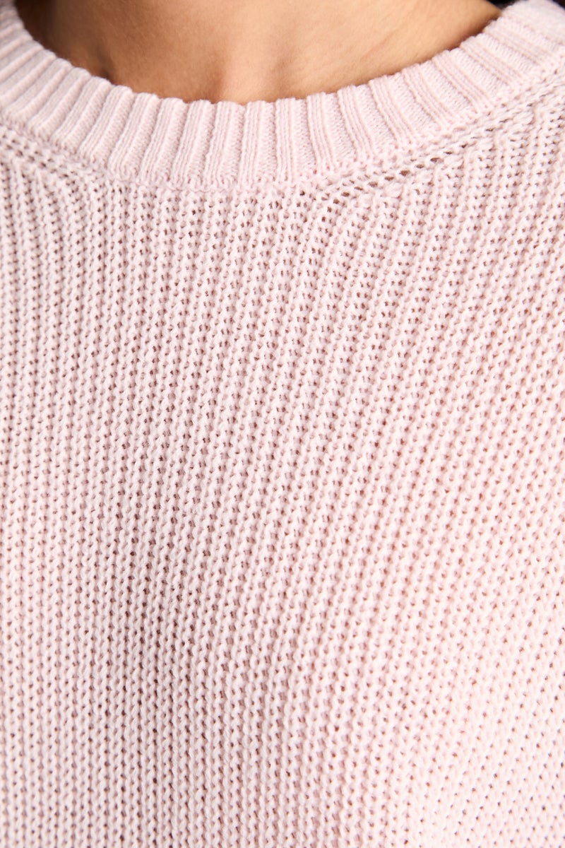 DeFacto Pink Woman Regular Fit Crew Neck Basic Knit Pullover Casual - Image 5
