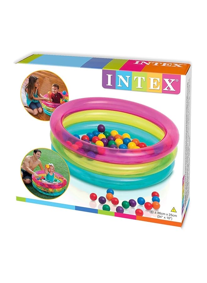 INTEX Inflatable Baby 50 Balls Pit 86 X 25 Cm – 1/3 A – 48674 Np Multi Color - Image 2