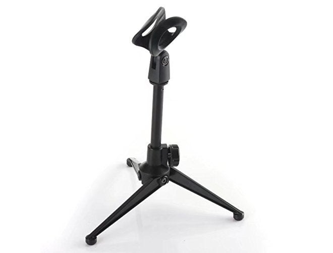 Goho حامل ميكروفون مكتبي قابل للتعديل وقابل للطي مع مشبك ميكروفون للاجتماعات والمحاضرات والبودكاست والمزيد - Image 1