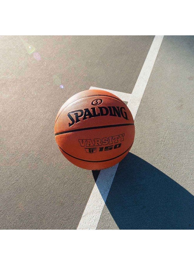 Spalding Varsity-TF-150 FIBA Approved Rubber Moulded Indoor/Outdoor Basketball with Butyl Bladder, Orange I, Size: 7 (Suitable for Practice/Match/Training) + Free Air Needle - Image 4