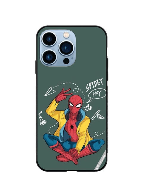 Protective Case Cover For Apple iPhone 14 Pro Max Spiderman Design Multicolour