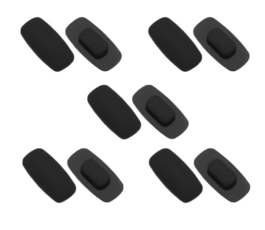 BEHLINE BEHLINE Sunglasses Nose Pads, 5 Pairs Soft Silicone Push-in Eyeglass Nose Piece,Comfort Nose Guards Anti-slip Glasses Repair Kits Parts 13mm (Black)  - Image 1