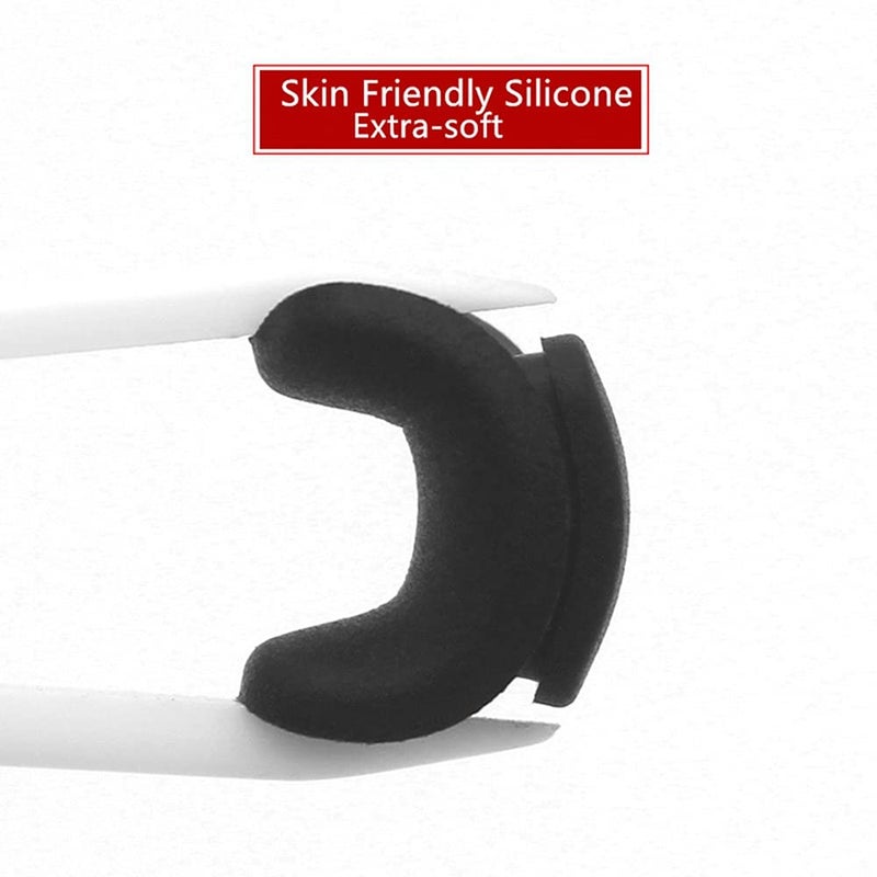 BEHLINE BEHLINE Sunglasses Nose Pads, 5 Pairs Soft Silicone Push-in Eyeglass Nose Piece,Comfort Nose Guards Anti-slip Glasses Repair Kits Parts 13mm (Black)  - Image 4