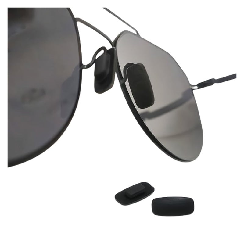 BEHLINE BEHLINE Sunglasses Nose Pads, 5 Pairs Soft Silicone Push-in Eyeglass Nose Piece,Comfort Nose Guards Anti-slip Glasses Repair Kits Parts 13mm (Black)  - Image 2