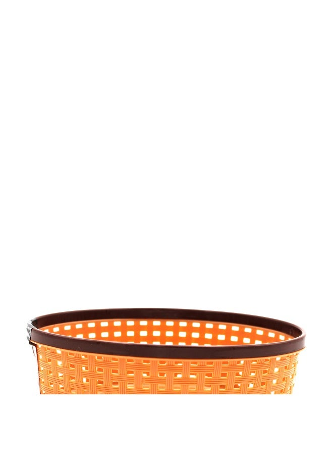 IDEAL PACK Nakoda Coco Oval Shape Plastic Storage Basket with Lid | Rattan Design Multipurpose Organizer for Home, Kitchen & Office | Lightweight, Stackable & Durable - Image 3