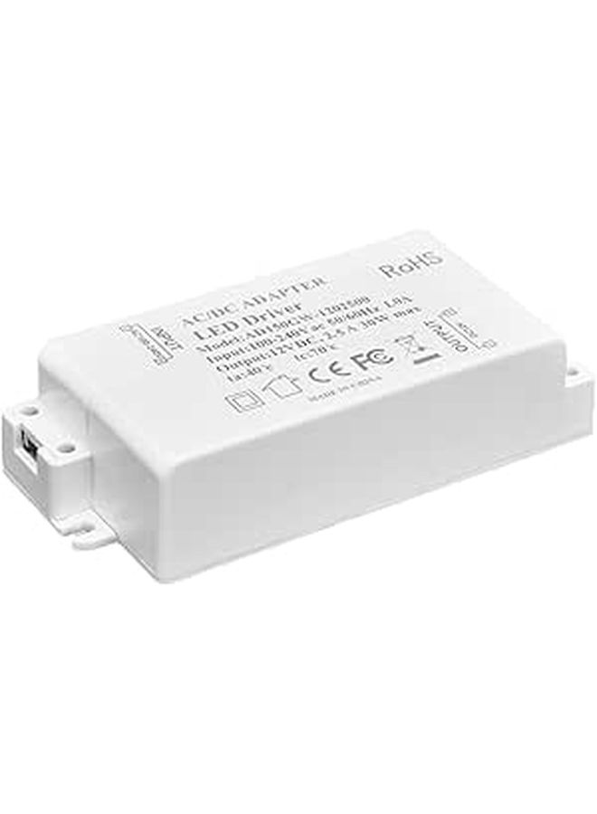 Dimmable 30W 12V LED Driver Transformer 2.5A Output ABS Material for Kitchen Bathroom Lighting - Image 1