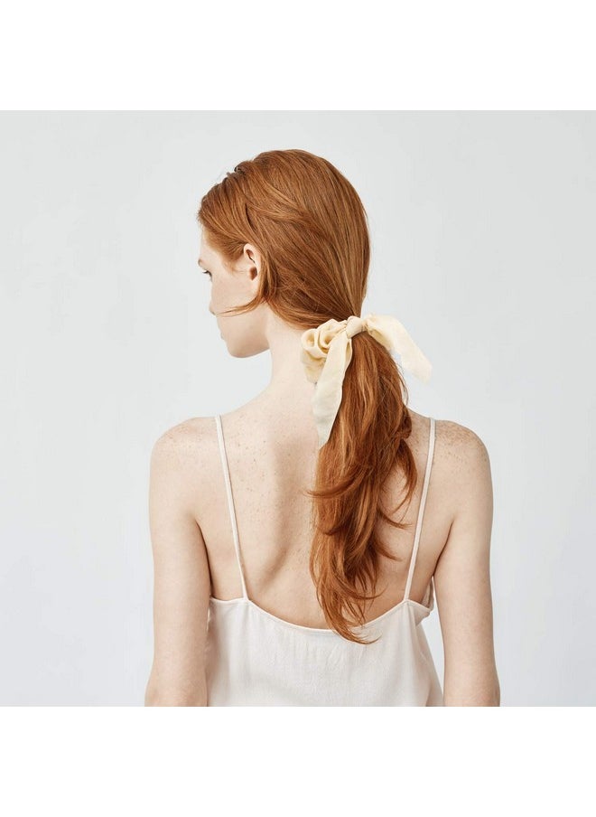 ياومياو 12 قطعة من ربطات الشعر Scrunchie على شكل أرنب وربطات شعر Scrunchies للشعر فيونكة حريرية وعقدة ربطات شعر مرنة وربطات شعر مرنة للنساء والفتيات  - Image 5