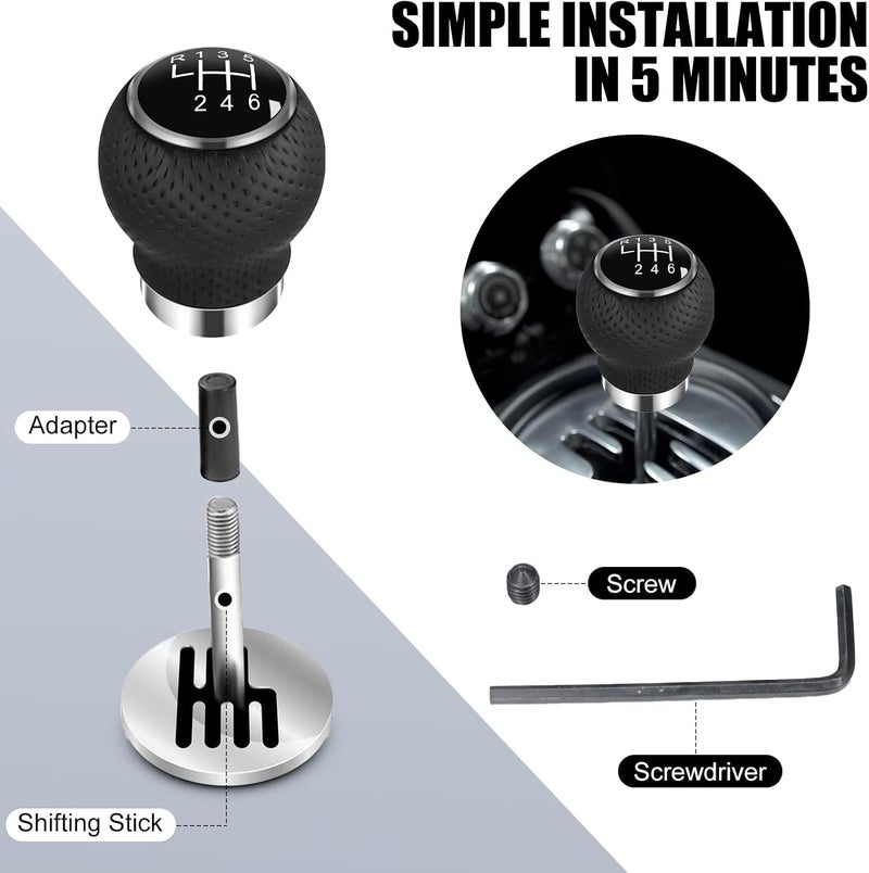 KASTWAVE Universal 6 Speed Manual Shift Knob - Compatible with Most Cars & Trucks, Round Design for Enhanced Grip & Style - Image 3