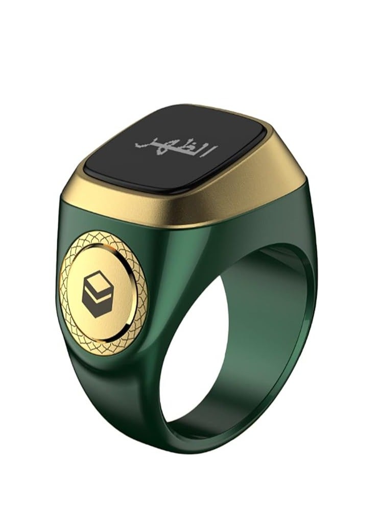 iQIBLA Smart Tasbih Plastic Zikr Lite Ring Green 20MM - Image 1