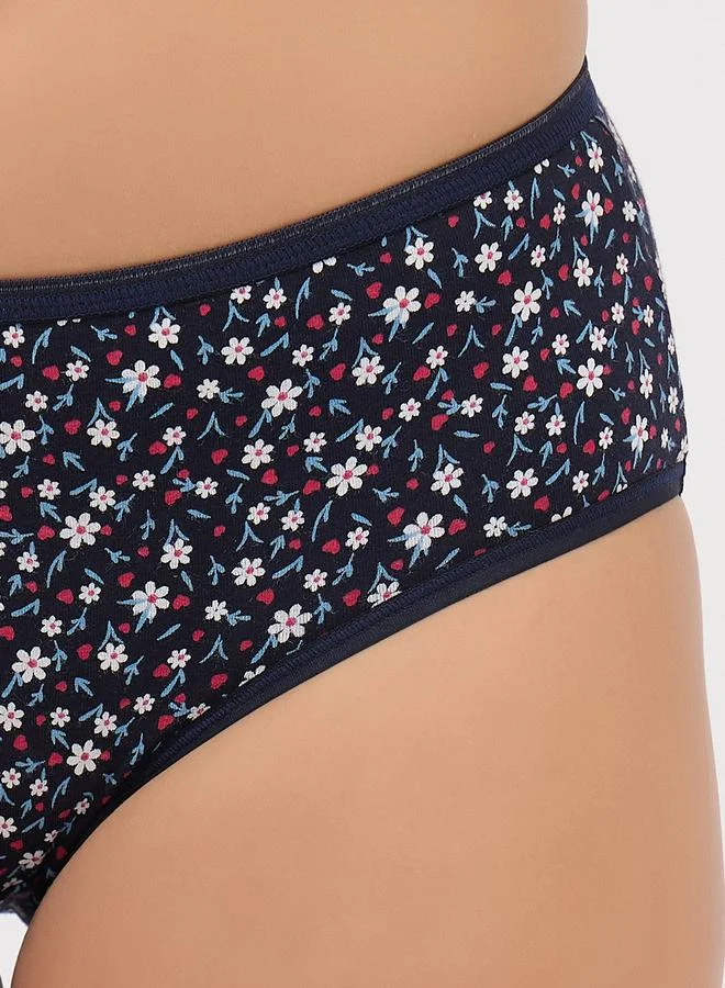 كلوفيا مجموعة من 3 سراويل داخلية هيبستر بخصر متوسط - قطن