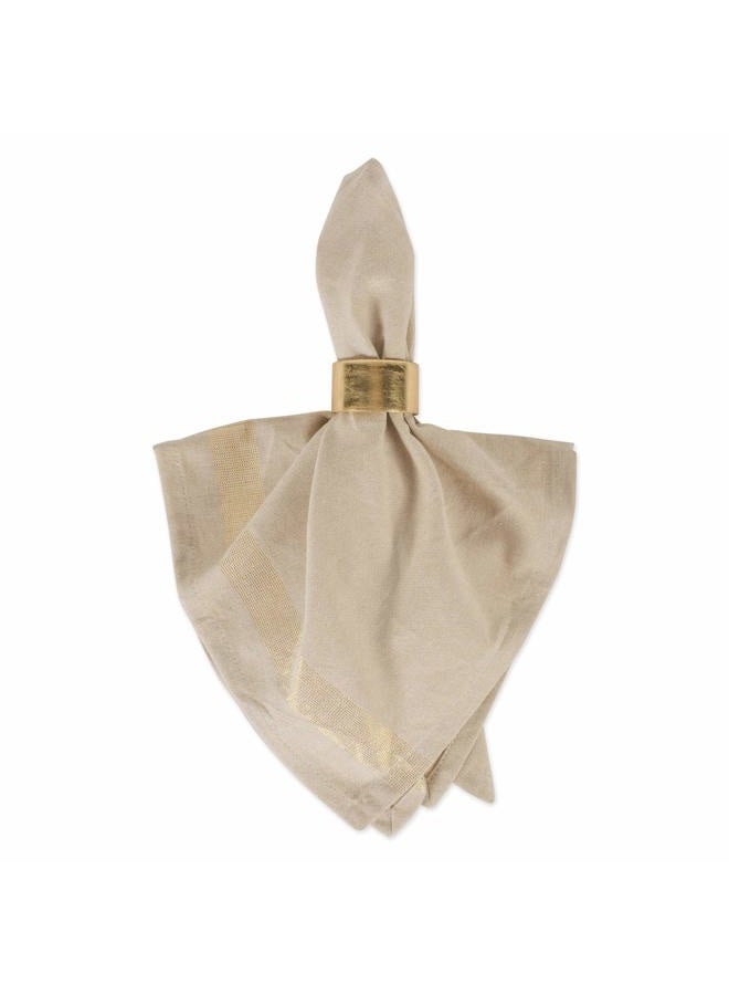 DII Holiday Dining Table Linen Sparkle Metallic Kitchen Décor, Napkin Set, 20x20, Gold Metallic Stripe, 6 Piece - Image 3