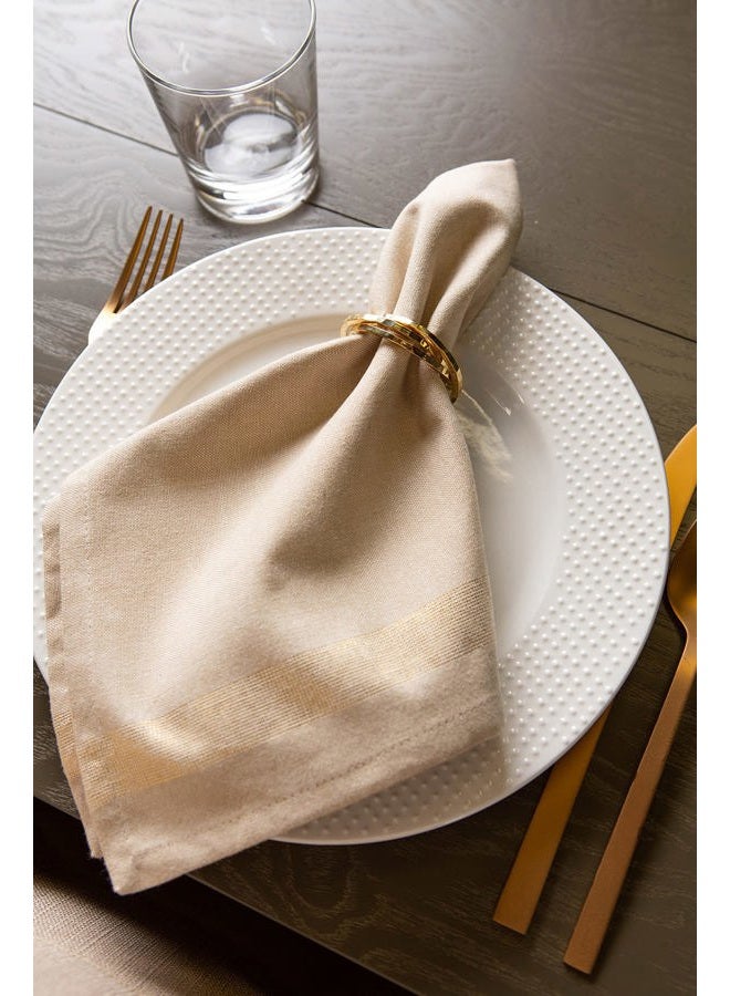 DII Holiday Dining Table Linen Sparkle Metallic Kitchen Décor, Napkin Set, 20x20, Gold Metallic Stripe, 6 Piece - Image 5