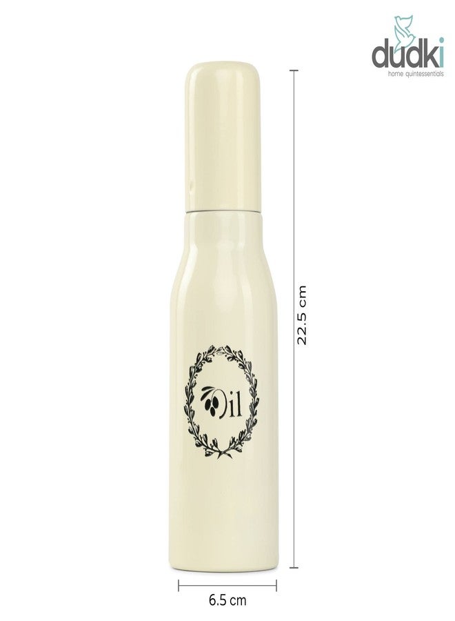 dudki Stainless Steel Oil Dispenser 500 ML Bottle Leakproof | Oil Nozzle Dropper | Cooking Oil Bottle For Home, Kitchen, Cooking, Café, Restaurant (IVORY) - Image 2