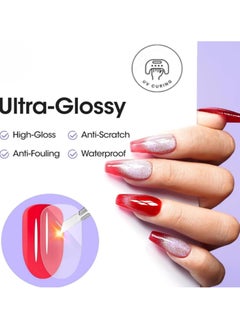 2 Pcs No Wipe Gel Top & Base Coat Set for Gel Polish&Poly Gel - (Glossy Top Coat & Base Coat, 12 ml) - pzsku/Z3D6C57EA55518E23FEE6Z/45/_/1728443242/6d849b3e-f5f2-48df-9e25-8911731585ab