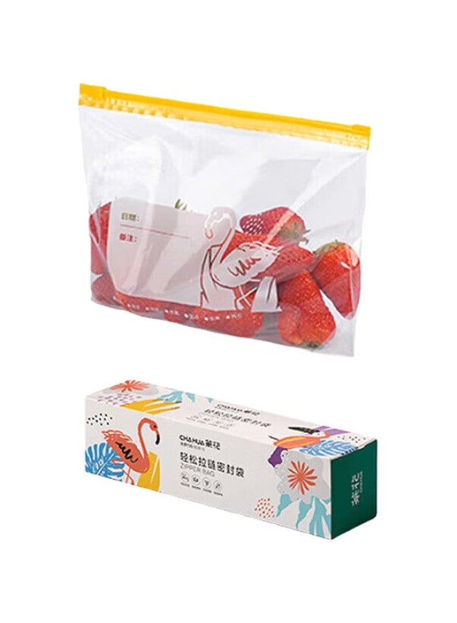 CHAHUA Camellia Household Zipper Sealed Bags, Airtight Food Storage Bags, Storage And Portioning Bags, Medium Size, 20 Pieces - Image 3