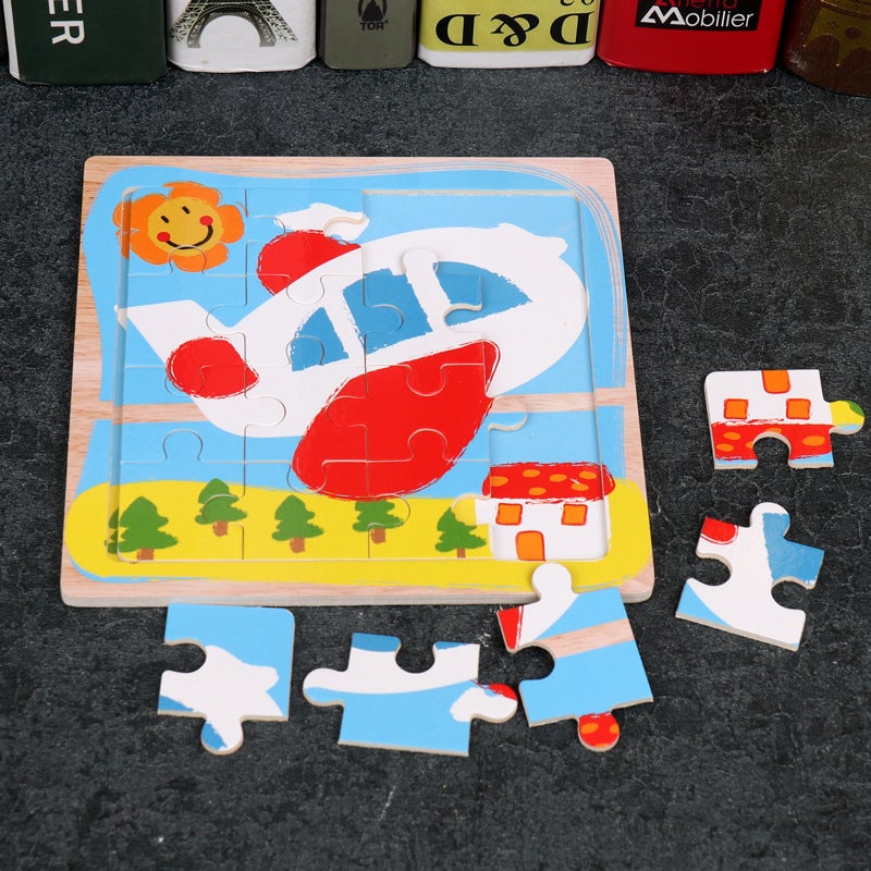 Wooden Animal And Ocean Cognitive Puzzles With Patterned Patchwork And Flat Assembly For Children - Image 5
