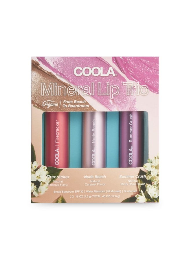 COOLA Organic Tinted Lip Balm & Mineral Sunscreen with SPF 30, Dermatologist Tested Lip Care for Daily Protection, Vegan, Variety Pack, 0.15 Oz Each - Image 1