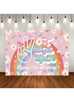 Out Single Digits Groovy Birthday Party Backdrop Hippie 70's Retro 10th Birthday Background Girls Ten Years Old Party Cake Table Banner Supplies 7x5ft - pzsku/Z3D6C9658A71B3F3BD3CBZ/45/_/1691438550/031f85db-73ec-48e8-b0e2-3932b9c445c9