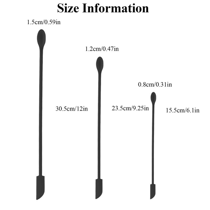 HAGBOU Mini Silicone Spatula, 6 PCS Jar Spatula, Reusable Double-ended Tiny Silicone Spoon for Kitchen and Beauty - Image 3