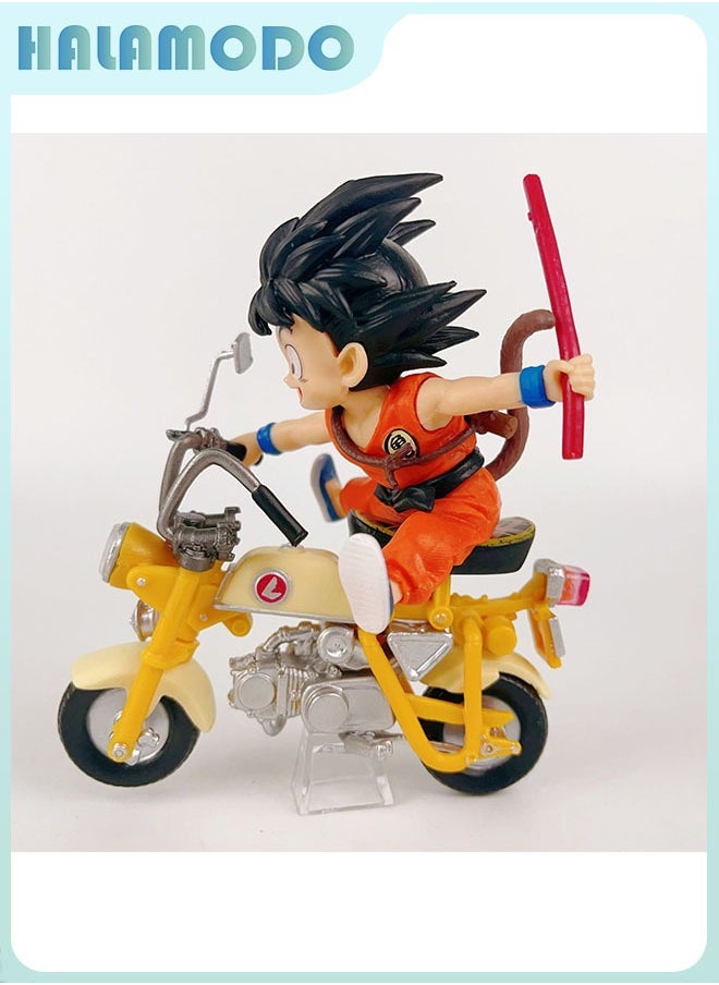HALAMODO Dragon Ball Teen Goku on Bicycle Figurine, Ideal Birthday Gift for Desk and Car Decoration 13 cm  - Image 3