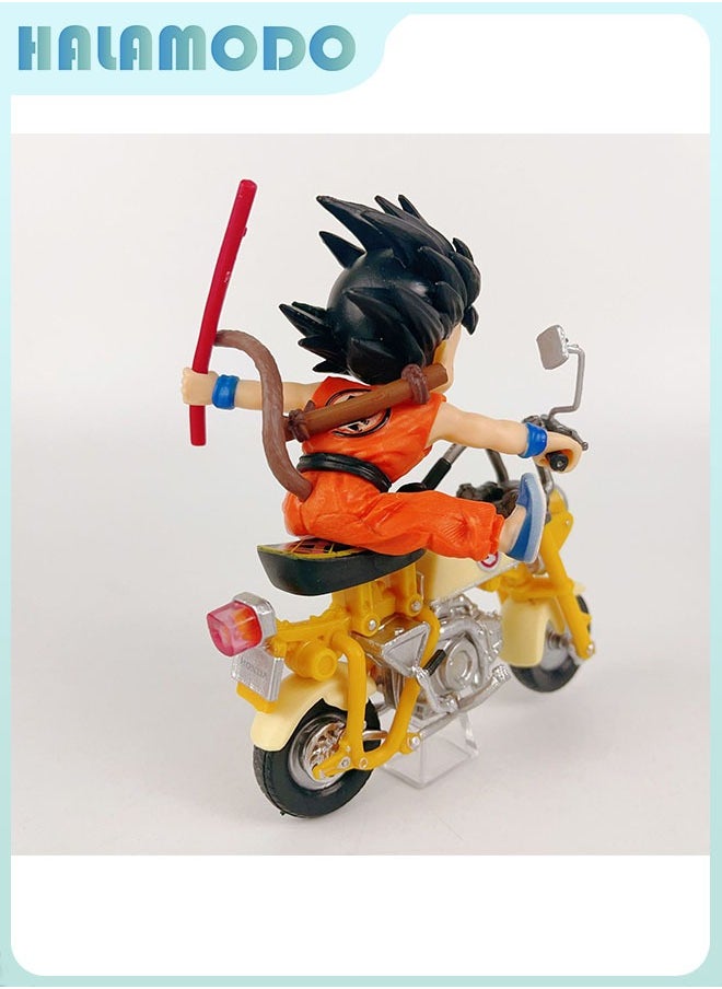 HALAMODO Dragon Ball Teen Goku on Bicycle Figurine, Ideal Birthday Gift for Desk and Car Decoration 13 cm  - Image 4