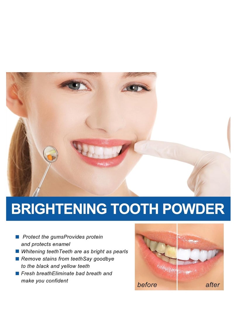 EELHOE Teeth Whitening Powder, Pearl Whitening Teeth Powder, Tooth Powder Toothpaste for Whitening and Stain Removal, Mint Flavour Whitening Powder 50g - Image 4