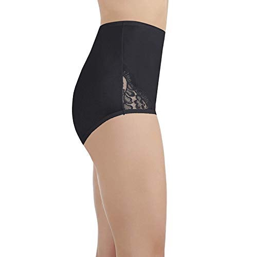Vanity Fair Women's Perfectly Yours High Waisted Brief Panties, Lace Nouveau-Midnight Black, 8 - Image 2