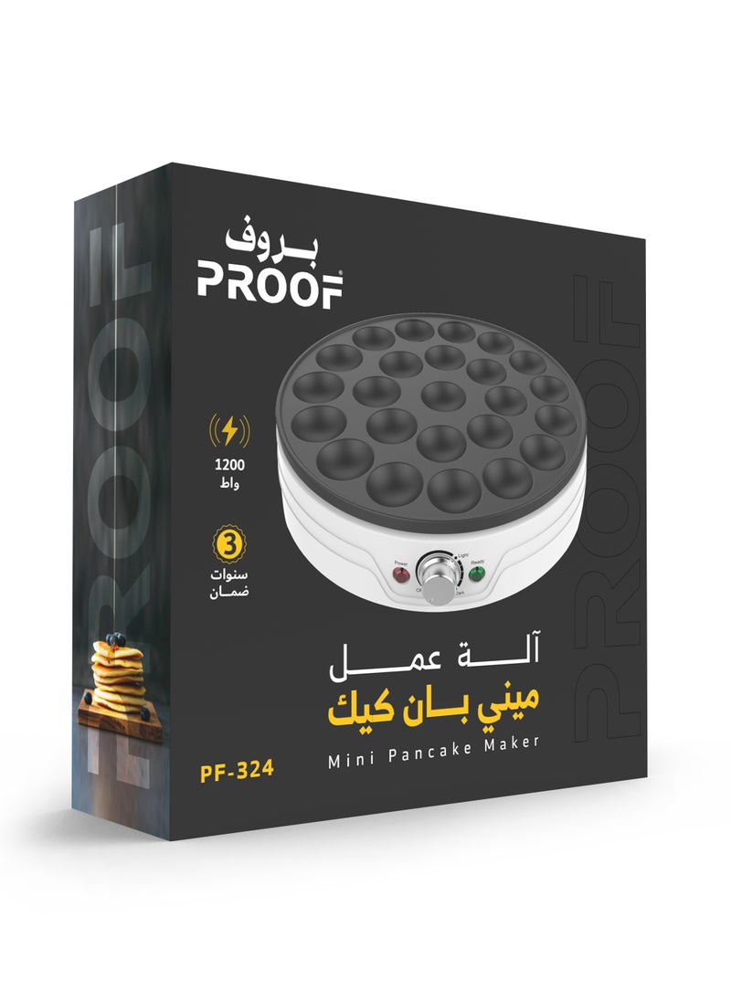 PROOF - Mini pancake maker, 24 burners, 1200 watts, non-stick surface and easy to clean - Image 1