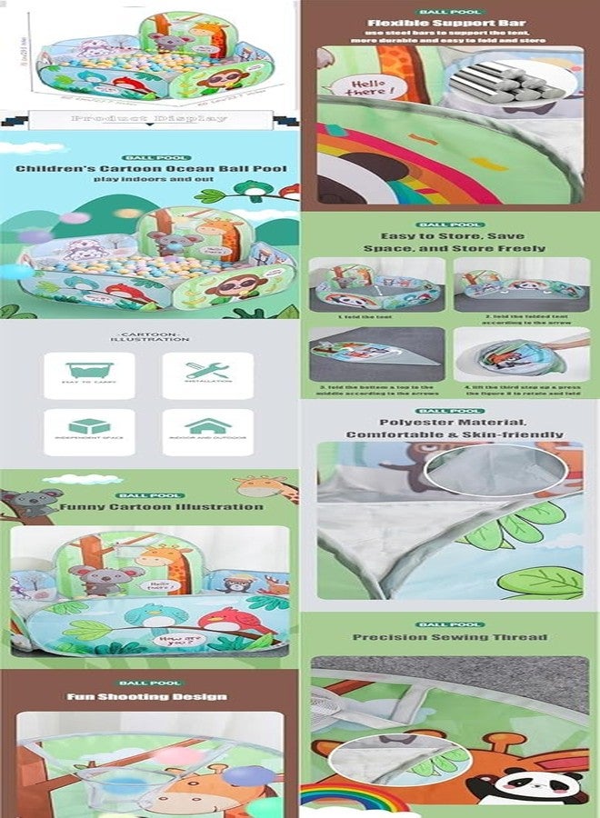 Mummy Please【with 200 Balls】 X-X-Large Size Mesh Multi-Colored Cartoon Theme Pop-Up Activity Basket Ball-Pool - Image 4