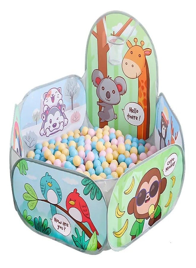 Mummy Please【with 200 Balls】 X-X-Large Size Mesh Multi-Colored Cartoon Theme Pop-Up Activity Basket Ball-Pool - Image 1