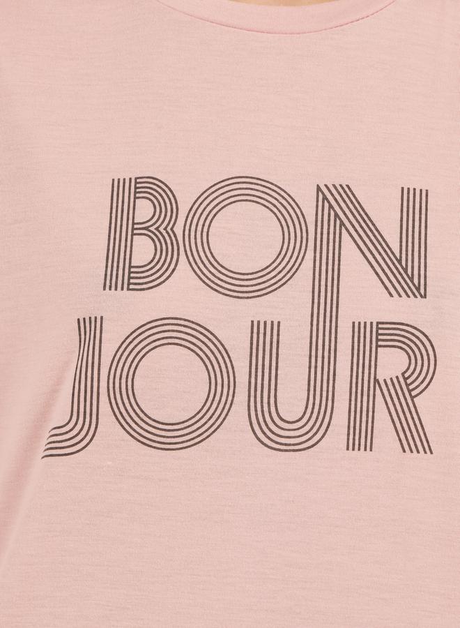 Styli Slogan Print Ruffle Hem Sleep T-Shirt Dress  - Image 3
