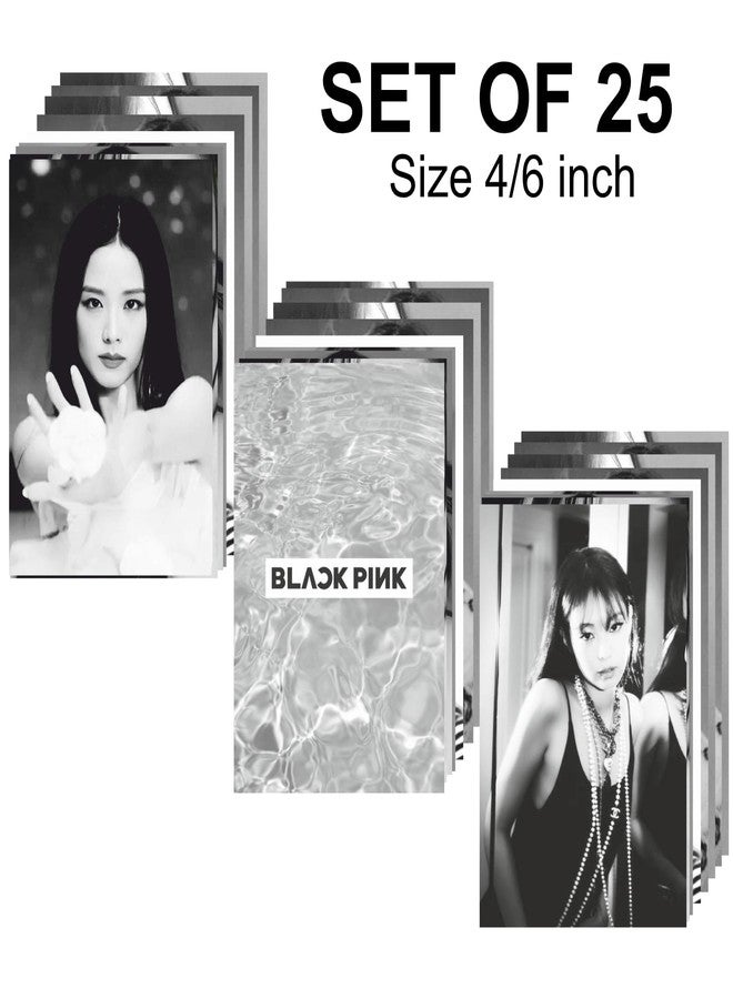 CVANU BLACKPINK Boho Style Aesthetic Collage Kit Mini Poster for Wall Decor Black & White 25pcs (6inchX4inch)_202309-115/1 - Image 4