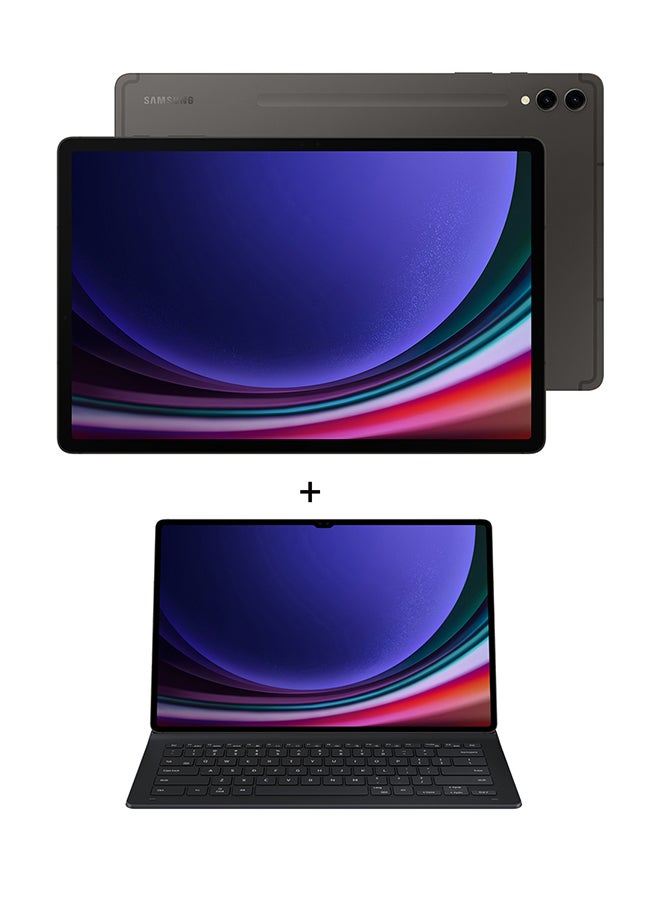 سامسونج جهاز Galaxy Tab S9 Graphite بذاكرة وصول عشوائي (RAM) سعة 12 جيجابايت وذاكرة تخزين داخلية 256 جيجابايت يدعم تقنية 5G مع غطاء ذكي للكتب - إصدار الشرق الأوسط - Image 1