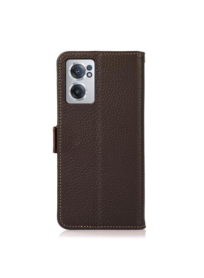 S-TOP Case For OnePlus Nord CE 2 5G KHAZNEH Side-Magnetic Litchi Genuine Leather RFID Phone Case - Image 3