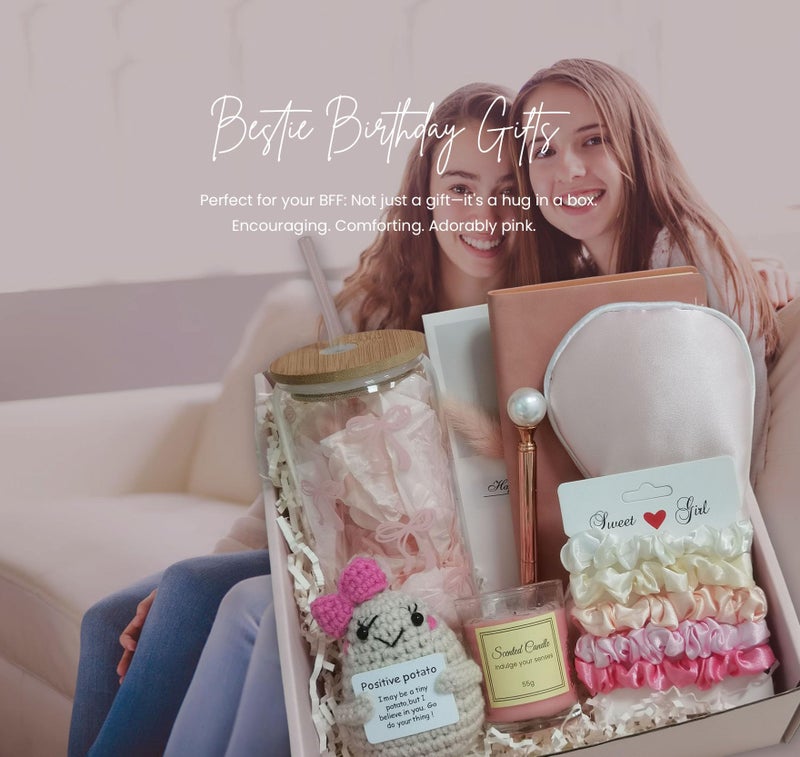 CASTATEO Pink Birthday Gifts for Teen Girls,Inspirational Gifts Basket for Her, Cute Bow Theme Birthday Gifts for Women, Friendship Gifts for Daugther/Sister/Friend /Besiteï¼ˆPink &Bow) - Image 5