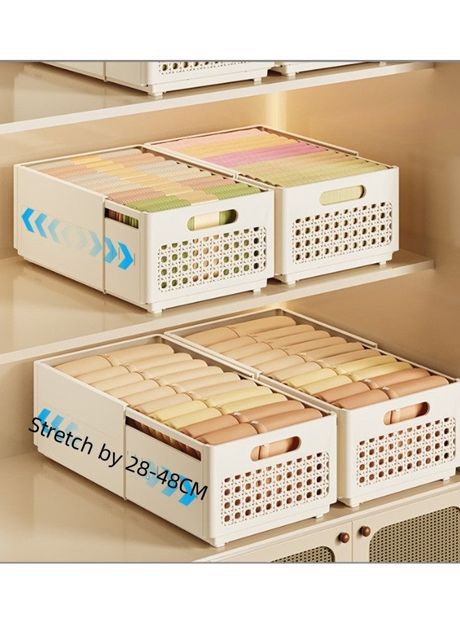 JCB CHIC 3Pcs Adjustable Retractable  Storage Box,Folding Storage  Basket Stackable Drawer Cabinet,Multifunctional Organizer and Storage Bins for Kitchen,Refrigerator,Cabinets,Wardrobes,Bathroom,Office - Image 4