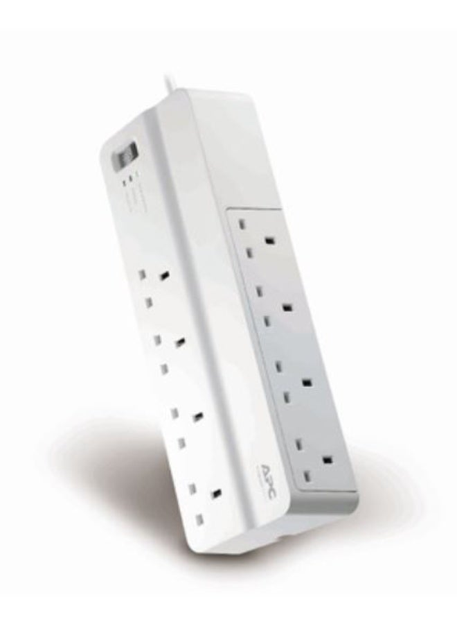 APC PM8-UK Essential SurgeArrest – 8-Outlet Power Strip with UK Plug